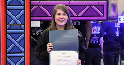 Rockwall HS Robotics Team Member, Hannah Cowgill Wins the FIRST Dean's List Finalist Award 